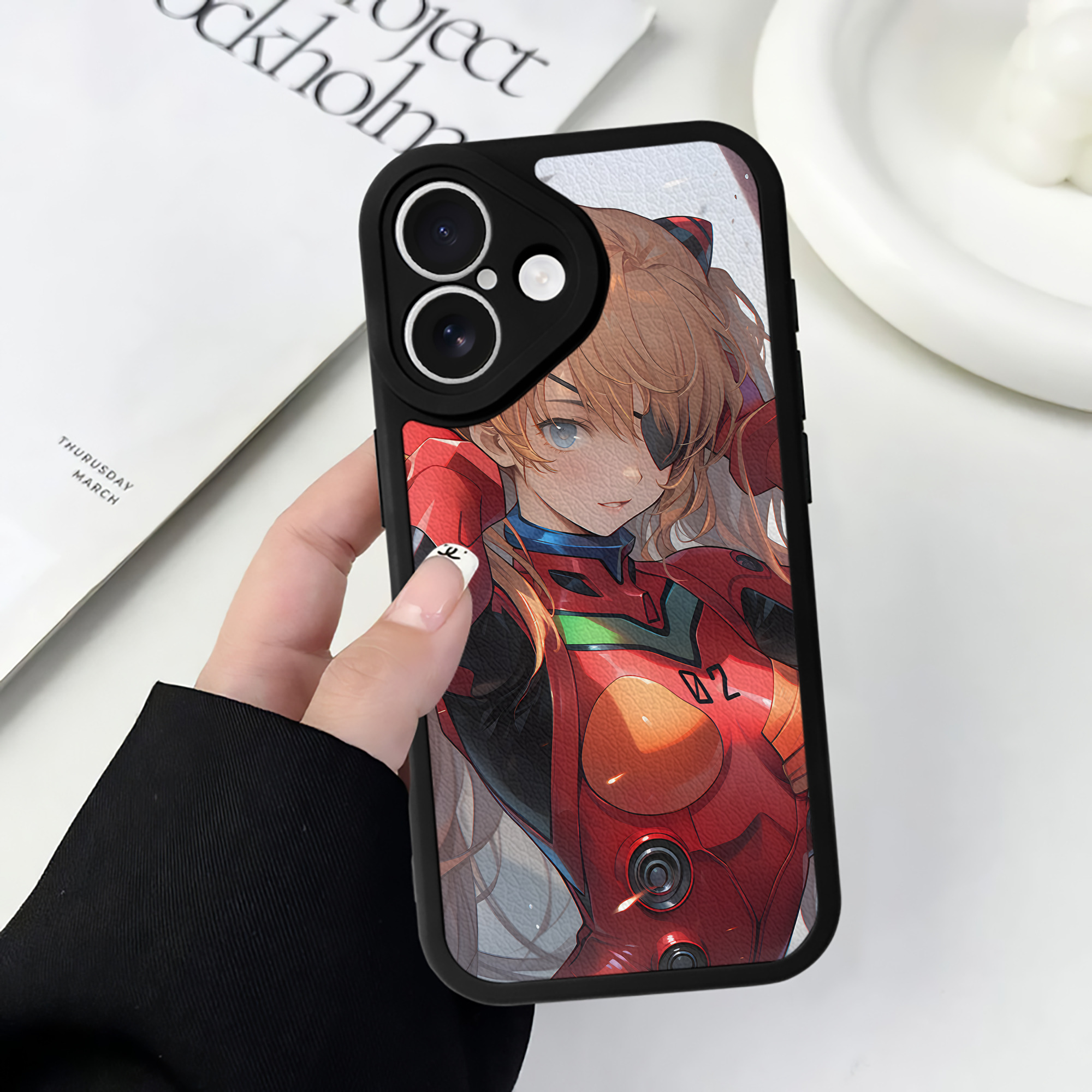 （画像用） EVA 新世紀エヴァンゲリオン 【iPhone 16シリーズ対応】シリコンスマホケース（レザー調） 材質：シリコン
